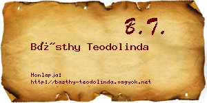Básthy Teodolinda névjegykártya